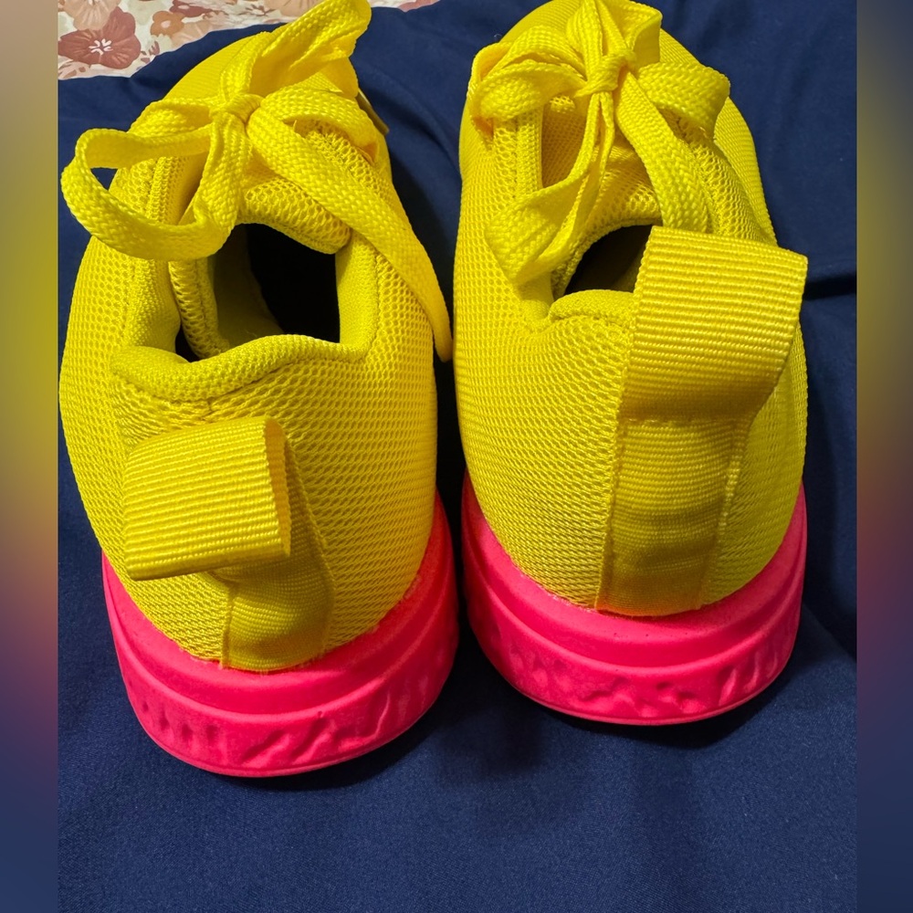 Vibrant Yellow and Pink Kids Shoes